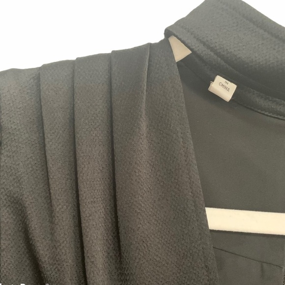 NWT A.L.C Garrison dress in black long sleeve mock - Picture 9 of 14